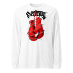 Manga larga Red Boxing Gloves Barbed Wire Blackletter - Frente