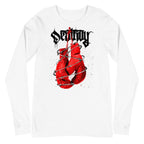 Manga larga Red Boxing Gloves Barbed Wire Blackletter - Plano