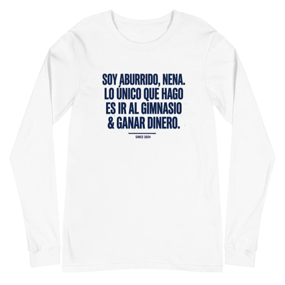 Manga larga Soy Aburrido Nena Gimnasio Y Dinero - Plano