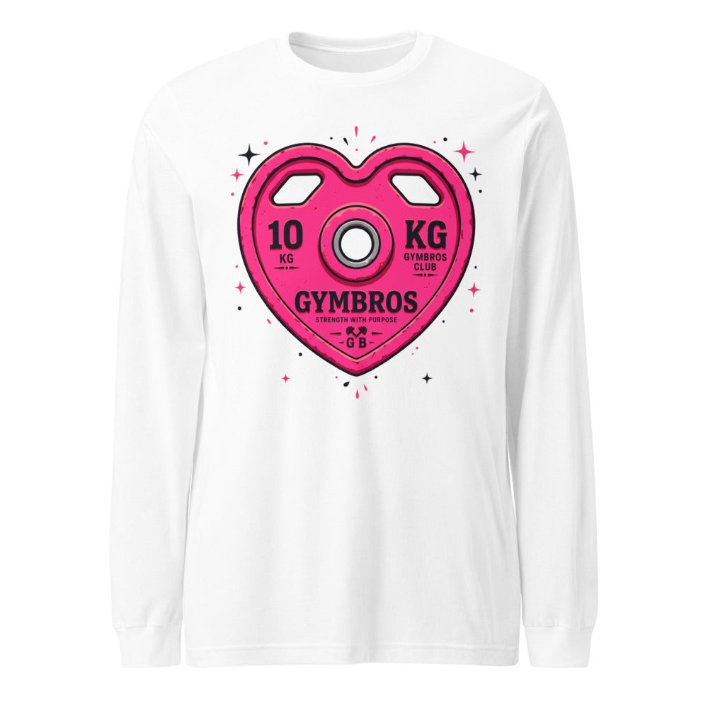 Manga larga Strength With Purpose Pink Heart Plate - Frente