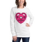 Manga larga Strength With Purpose Pink Heart Plate - Modelo femenina