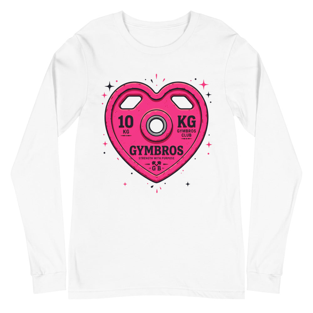 Manga larga Strength With Purpose Pink Heart Plate - Plano