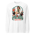 Manga larga Stronger Every Day Retro Barbell Roses - Frente
