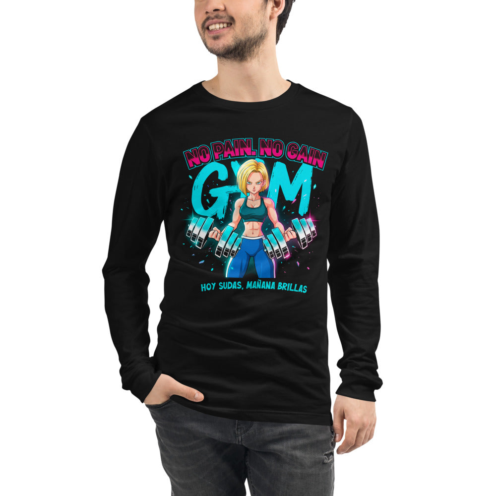 Manga larga Android 18 Hoy Sudas Mañana Brillas - Modelo masculino