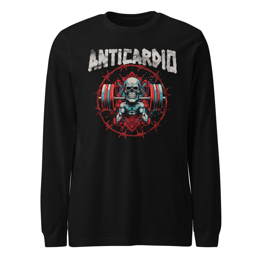 Manga larga Anticardio Calavera Barra Alambre De Púas - Frente