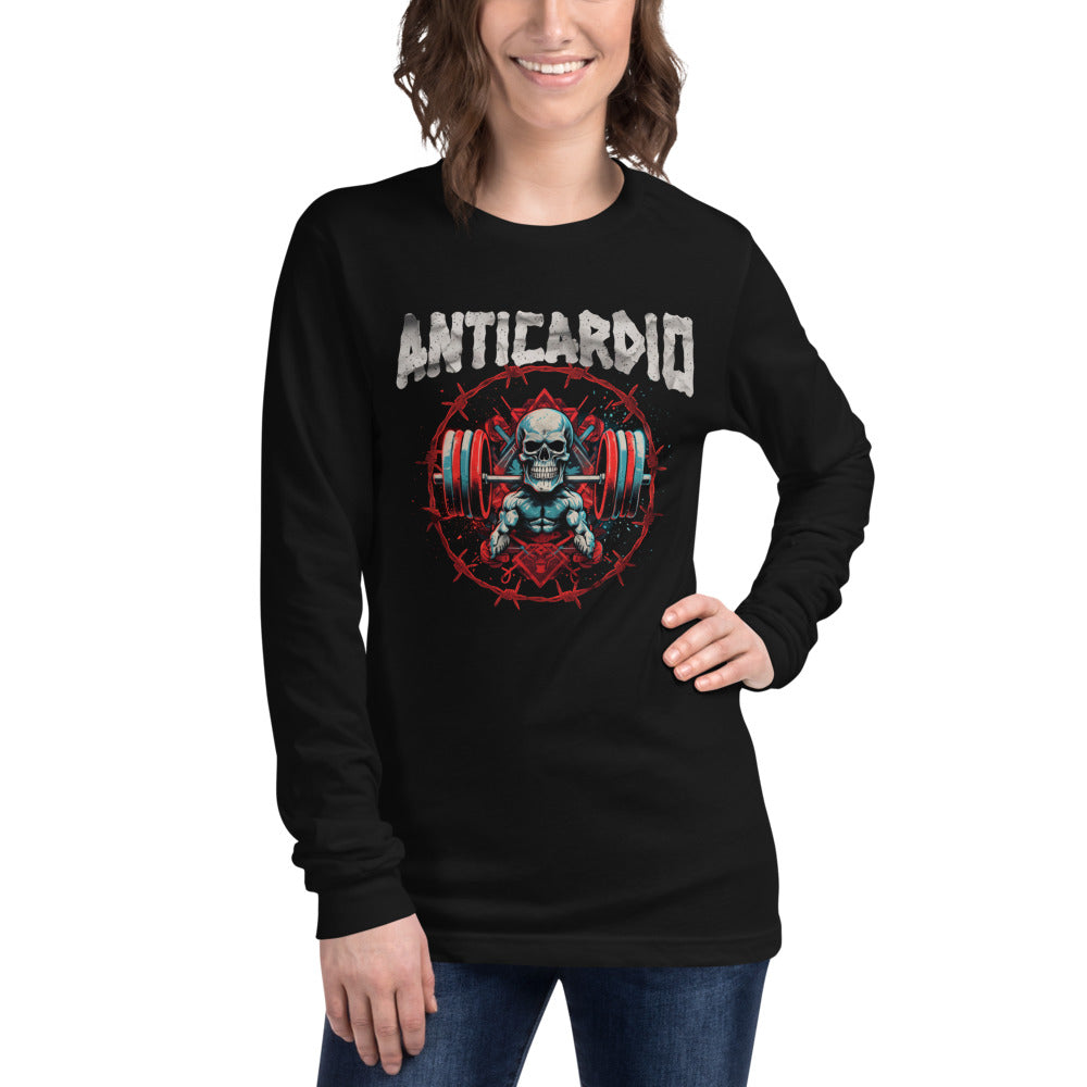 Manga larga Anticardio Calavera Barra Alambre De Púas - Modelo femenina