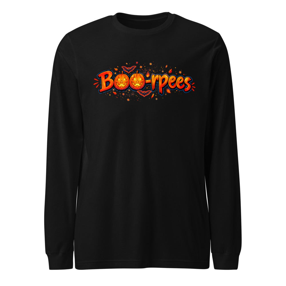 Manga larga Boo-rpees Halloween Pumpkin Burpees - Frente