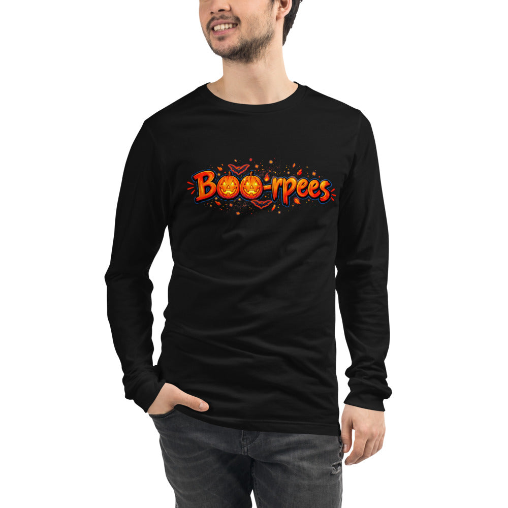Manga larga Boo-rpees Halloween Pumpkin Burpees - Modelo masculino