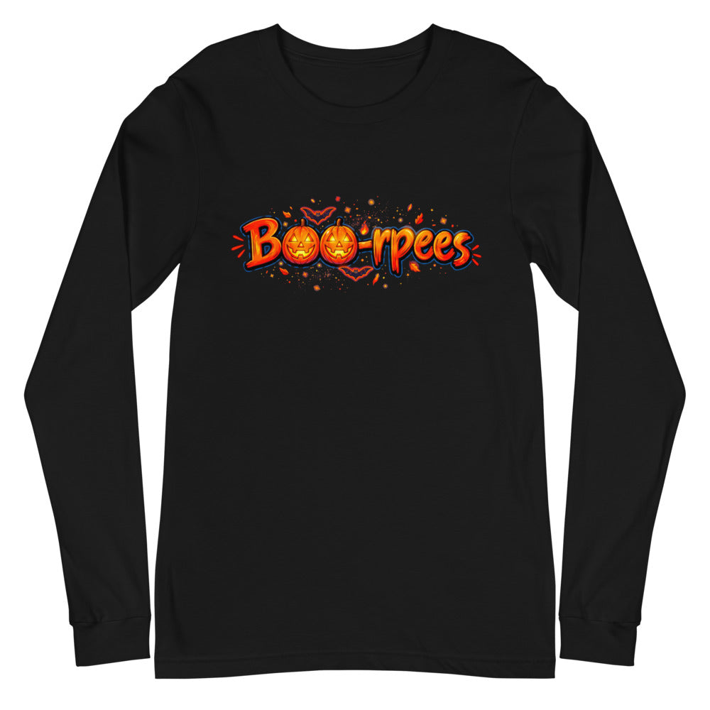 Manga larga Boo-rpees Halloween Pumpkin Burpees - Plano