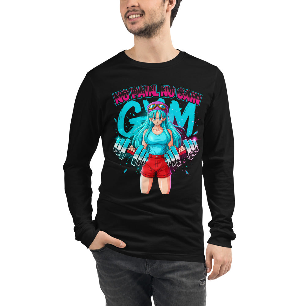 Manga larga Dragon Ball Bulma No Pain No Gain - Modelo masculino