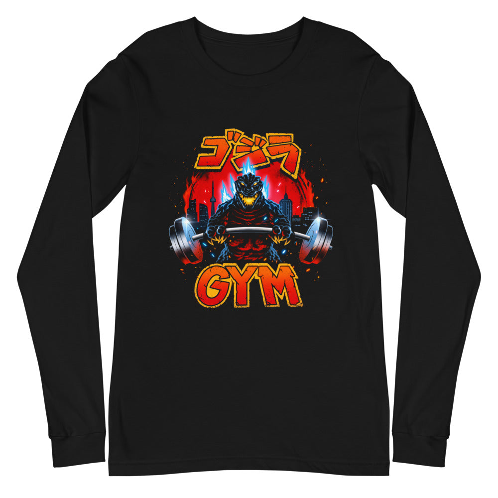 Manga larga Godzilla Gojira Gym Barbell Blue Spikes - Plano