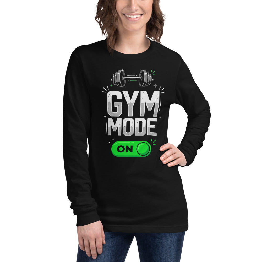 Manga larga Gym Mode On Barbell Toggle - Modelo femenina