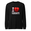 Manga larga I Love Squats Gym Humor - Frente