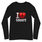 Manga larga I Love Squats Gym Humor - Plano