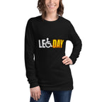 Manga larga Leg Day Access Symbol Gym Humor - Modelo femenina