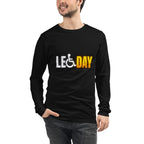 Manga larga Leg Day Access Symbol Gym Humor - Modelo masculino