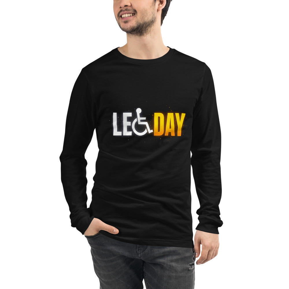 Manga larga Leg Day Access Symbol Gym Humor - Modelo masculino