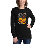 Manga larga Medio Fit Medio Fat Pizza Weight Plate - Modelo femenina