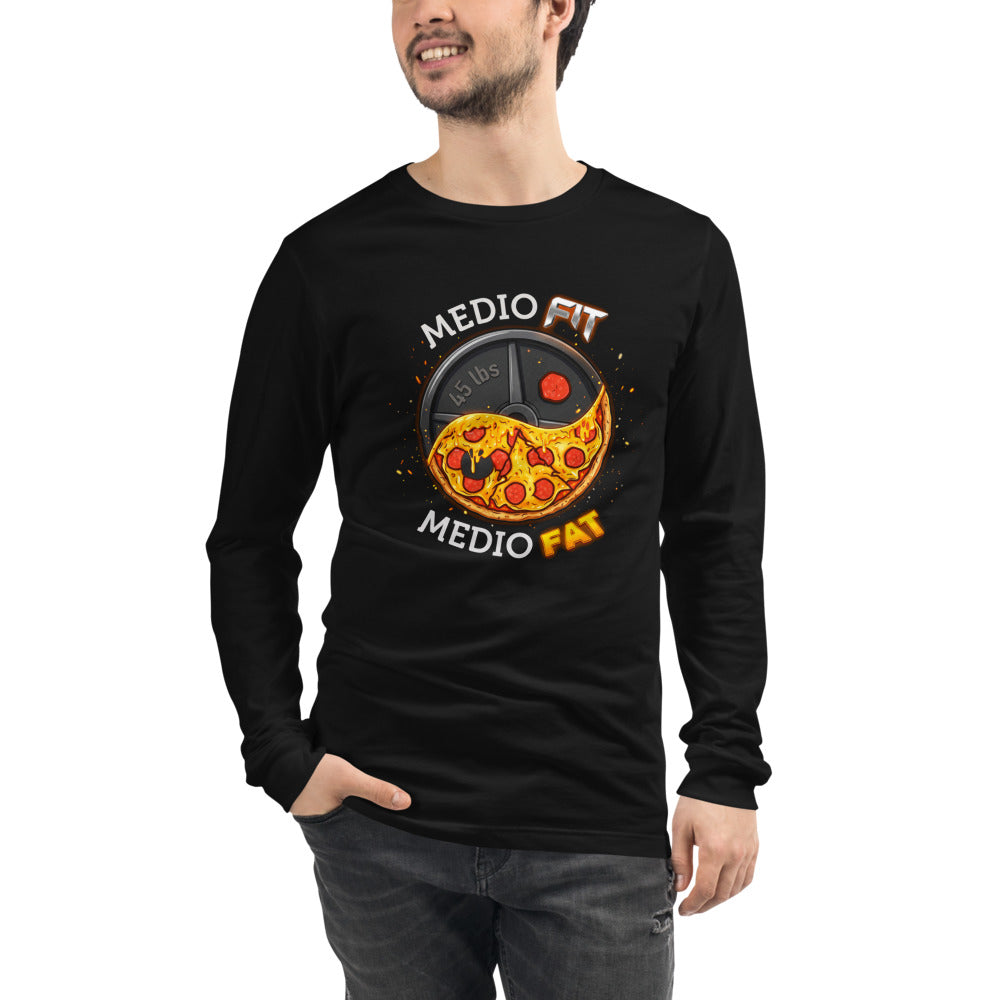 Manga larga Medio Fit Medio Fat Pizza Weight Plate - Modelo masculino