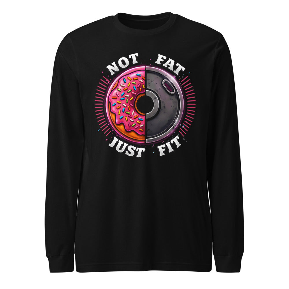 Manga larga Not Fat Just Fit Donut Plate - Frente