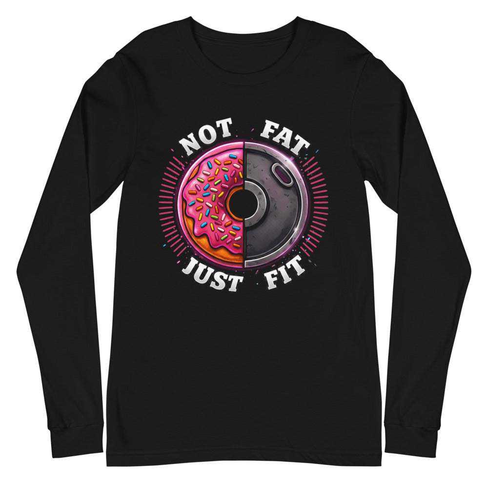 Manga larga Not Fat Just Fit Donut Plate - Plano