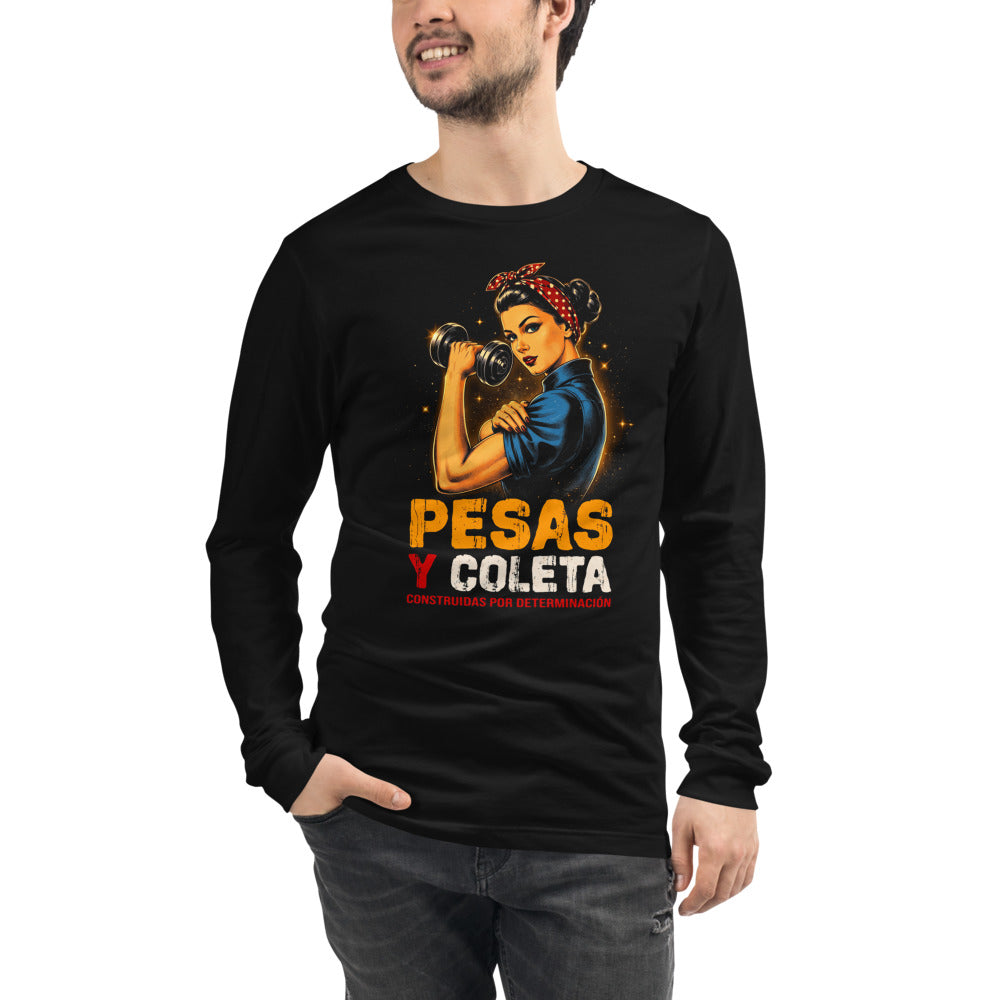 Manga larga Pesas Y Coleta Construidas Por Determinación - Modelo masculino