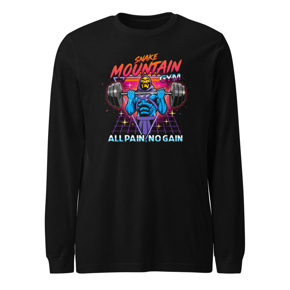 Manga larga Skeletor Synthwave All Pain No Gain - Frente