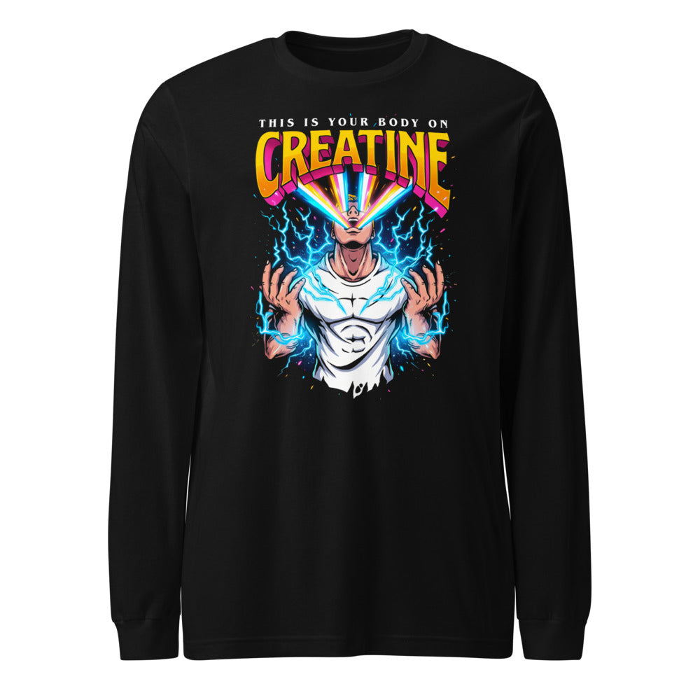 Manga larga This Is Your Body On Creatine - Frente