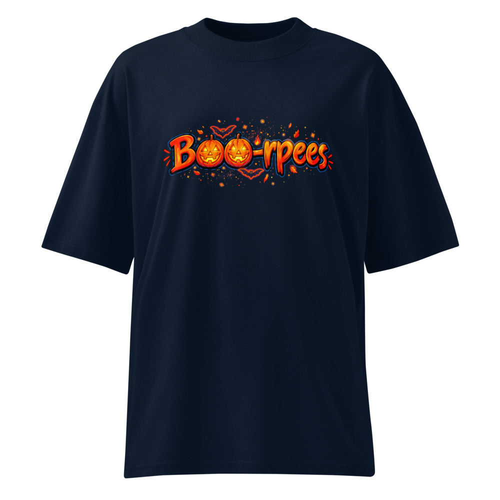 Oversize Boo-rpees Halloween Pumpkin Burpees - Frente fantasma
