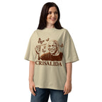 Oversize Crisálida Hombre Tatuaje Tribal Mariposas Sepia - Modelo femenina