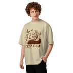 Oversize Crisálida Hombre Tatuaje Tribal Mariposas Sepia - Modelo masculino