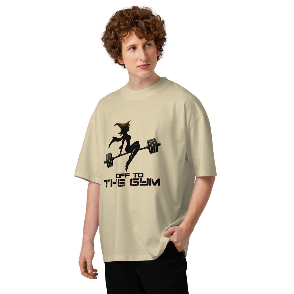 Oversize Off To The Gym Witch Barbell - Modelo masculino