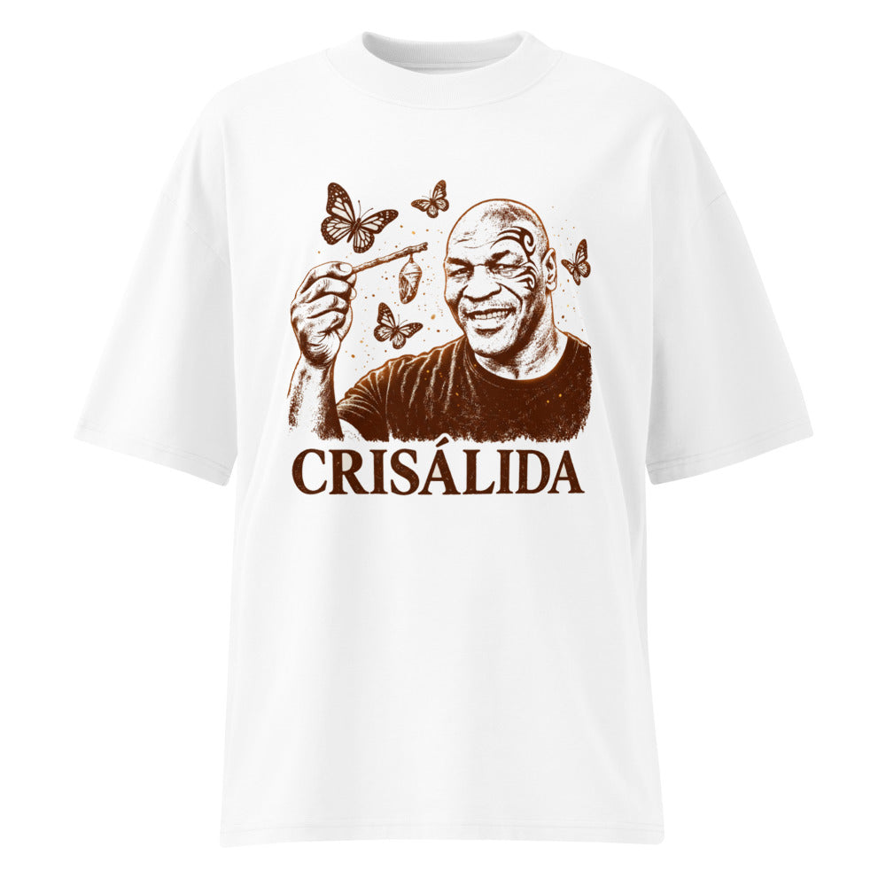 Oversize Crisálida Hombre Tatuaje Tribal Mariposas Sepia - Frente fantasma