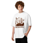 Oversize Crisálida Hombre Tatuaje Tribal Mariposas Sepia - Modelo masculino