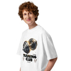 Oversize Gymbros Training Club Steel Dumbbell - Modelo masculino lateral