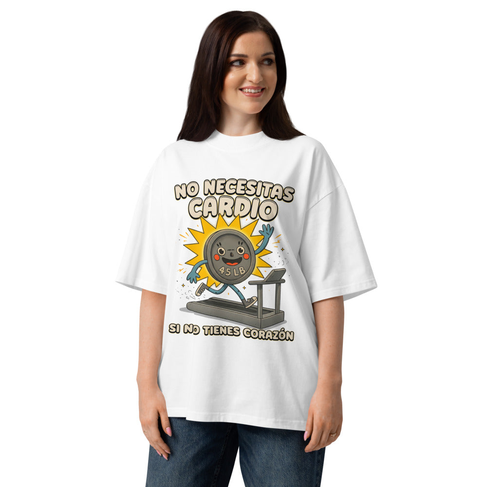 Oversize No Necesitas Cardio Si No Tienes Corazón - Modelo femenina