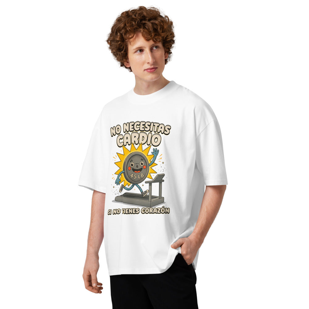 Oversize No Necesitas Cardio Si No Tienes Corazón - Modelo masculino