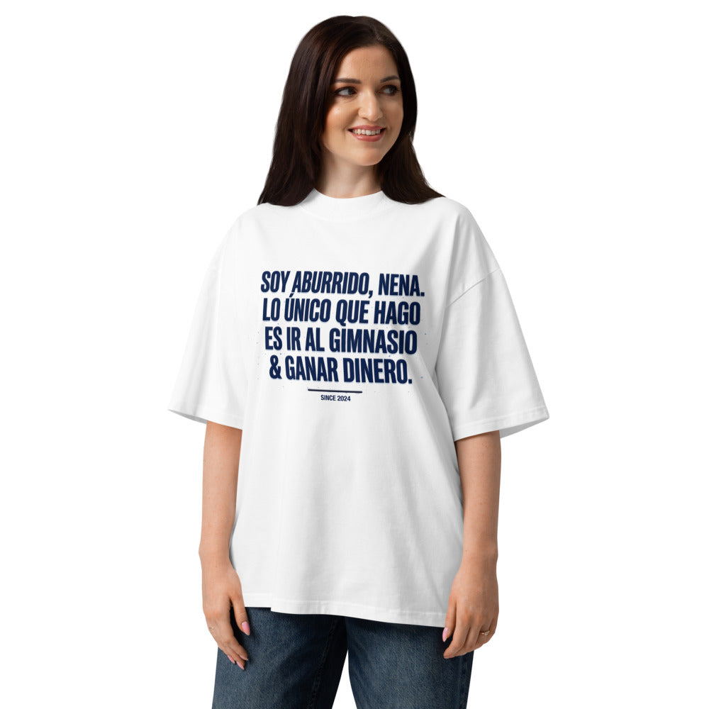 Oversize Soy Aburrido Nena Gimnasio Y Dinero - Modelo femenina
