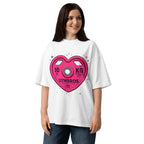 Oversize Strength With Purpose Pink Heart Plate - Modelo femenina