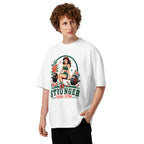 Oversize Stronger Every Day Retro Barbell Roses - Modelo masculino
