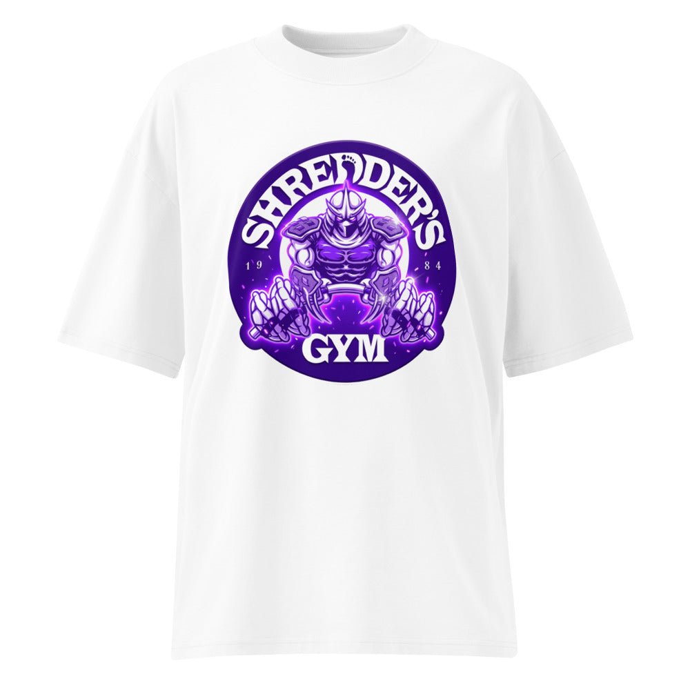 Oversize TMNT Shredder's Gym 1984 Purple Emblem - Frente fantasma