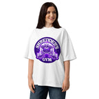 Oversize TMNT Shredder's Gym 1984 Purple Emblem - Modelo femenina