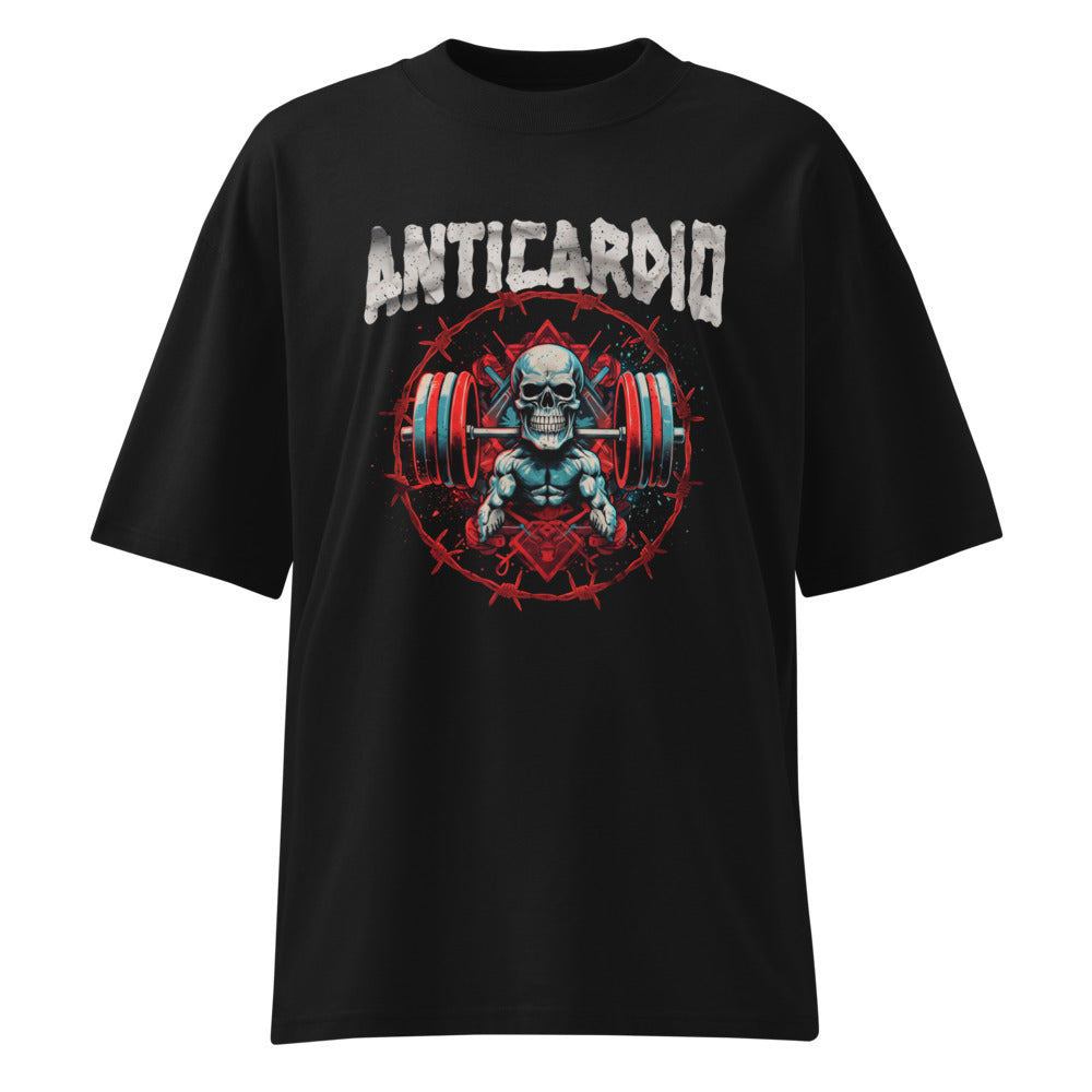 Oversize Anticardio Calavera Barra Alambre De Púas - Frente fantasma