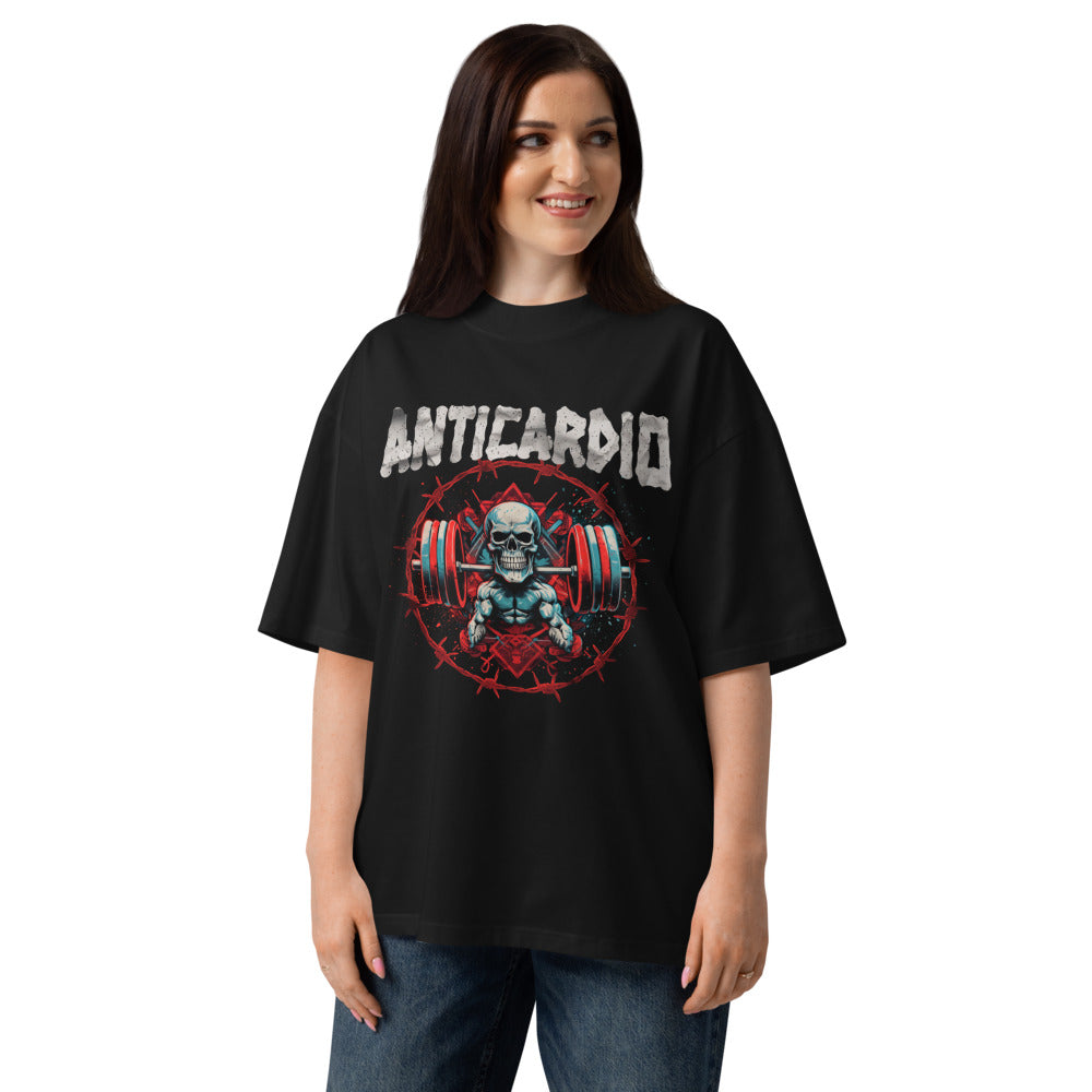 Oversize Anticardio Calavera Barra Alambre De Púas - Modelo femenina