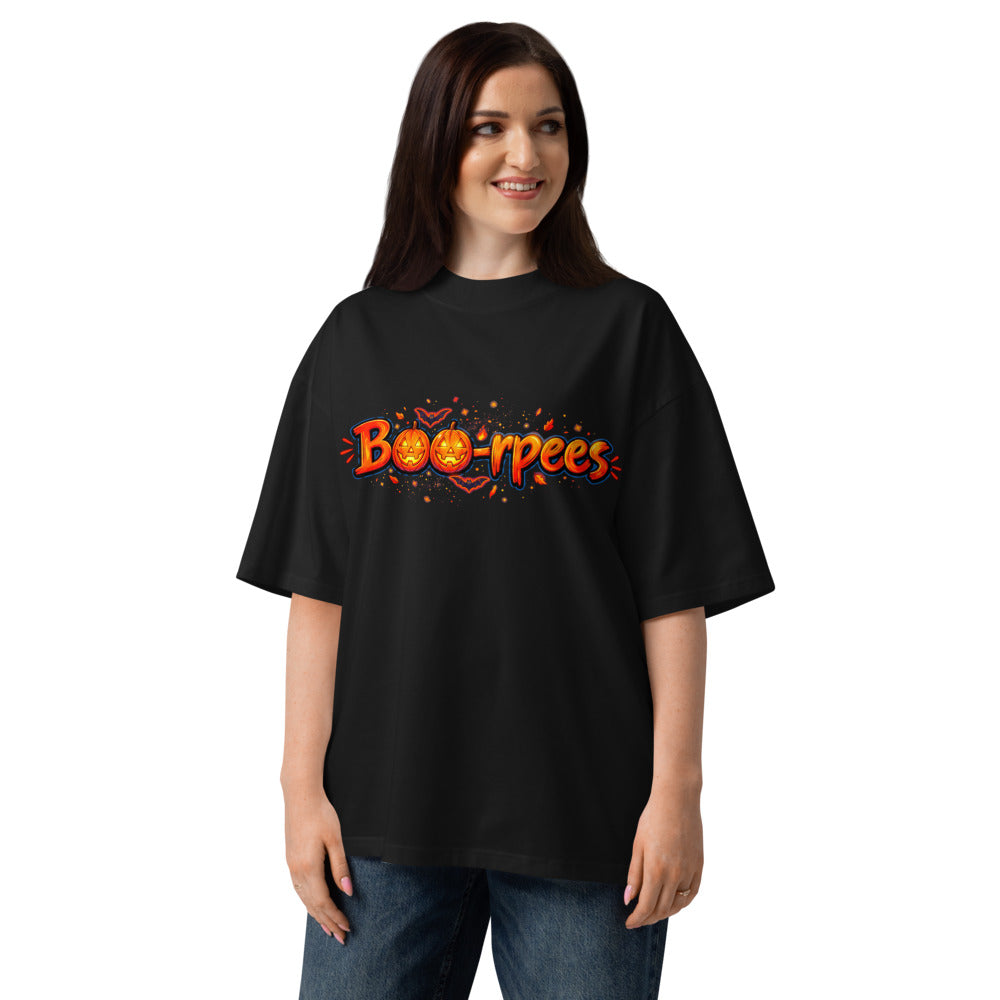Oversize Boo-rpees Halloween Pumpkin Burpees - Modelo femenina