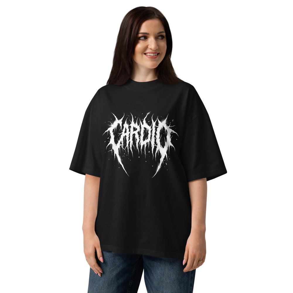 Oversize Cardio Death Metal Espinas Blancas - Modelo femenina