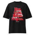 Oversize Dios Gym Metas Progreso Letras Rojas - Frente fantasma