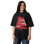 Oversize Dios Gym Metas Progreso Letras Rojas - Modelo femenina