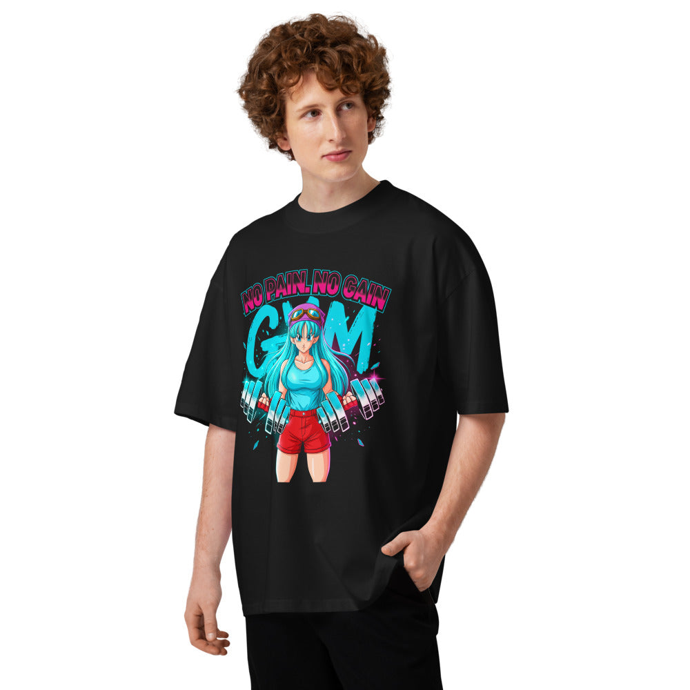 Oversize Dragon Ball Bulma No Pain No Gain - Modelo masculino