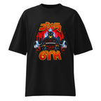 Oversize Godzilla Gojira Gym Barbell Blue Spikes - Frente fantasma